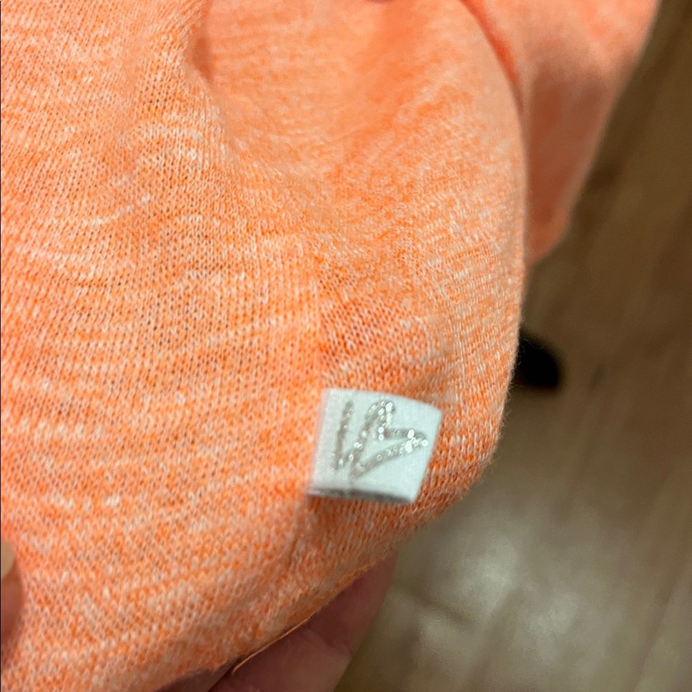 Active Women's Oversized Orange Long Sleeve Hooded Top - Picture 2 of 7